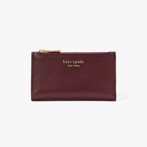 Kate Spade Morgan Small Slim Bifold Wallet CORDOVAN